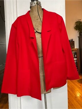 Red Open-Front Women’s Jacket
